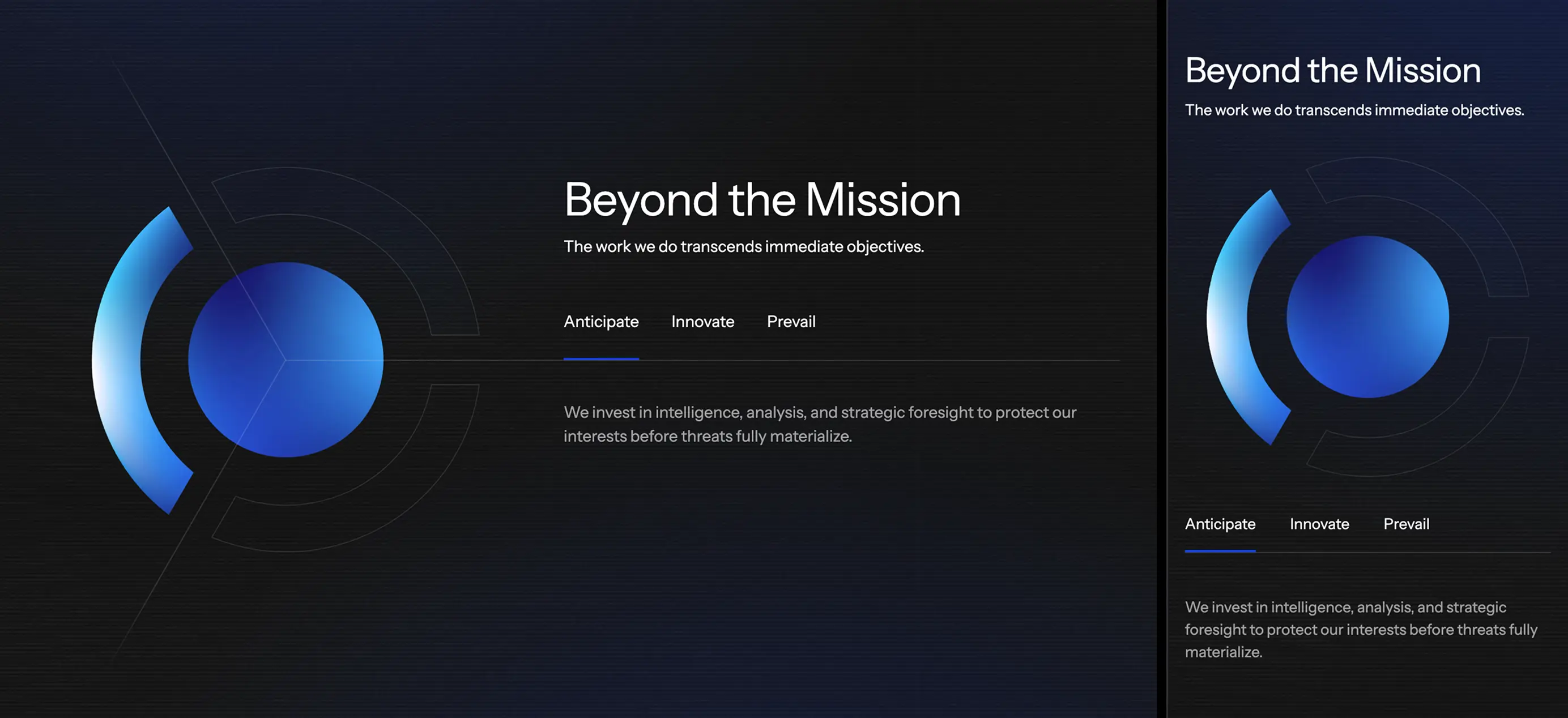 Core One visual experience adapted for mobile screens